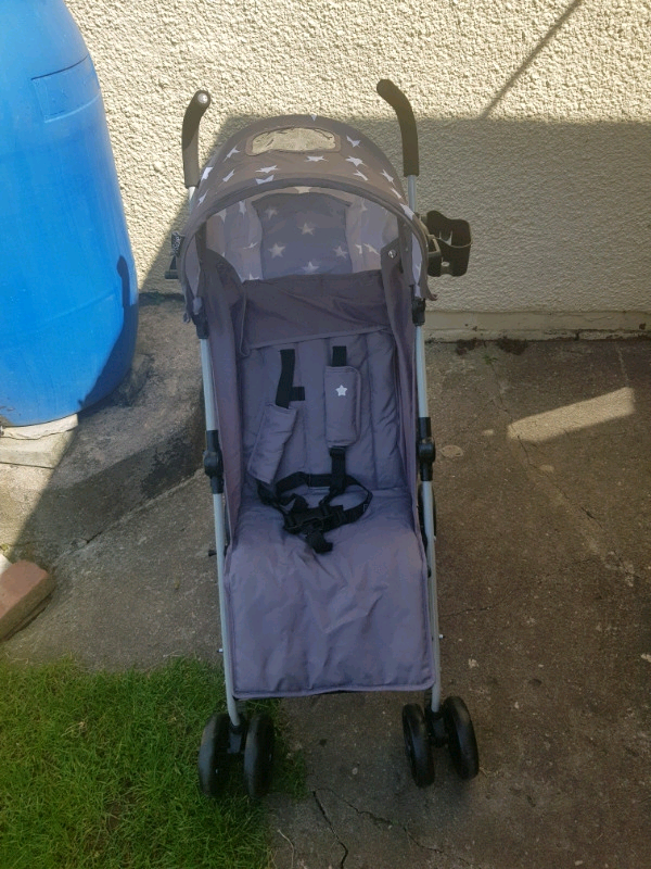 my babiie mb01 grey stars stroller